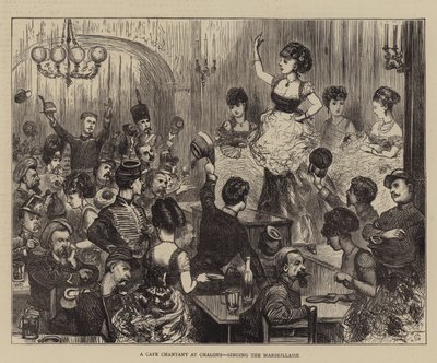 A Cafe Chantant at Chalons, Singing the Marseillaise by John Charlton